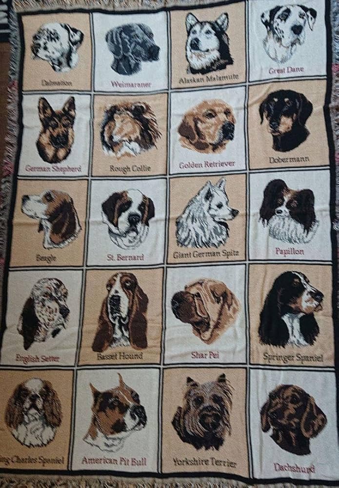 【新品】DOG (20犬種)柄 ラグ/カバー MADE IN U.S.A Amazon.co.jp: DOG (20犬種) 柄 ラグ/カバー MADE IN U.S.A