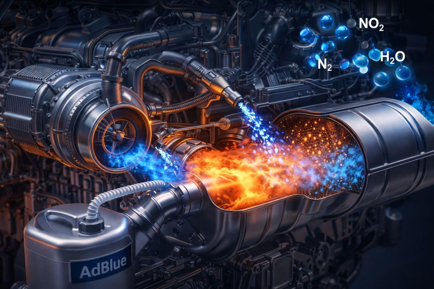 GROUPOIL - Adblue 10L per motori diesel, additivo per gas di scarico con tubo per facilitare il riempimento - Conforme alla ISO 22241 - compatibile con il sistema SCR - 100% made in italy