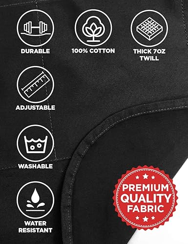 Miniatura 6 de ApronMen, Divertidos delantales para hombre (Hook 'Em Cook 'Em)  Correas ajustables talla única para todos los delantales de parrilla con bolsillos,