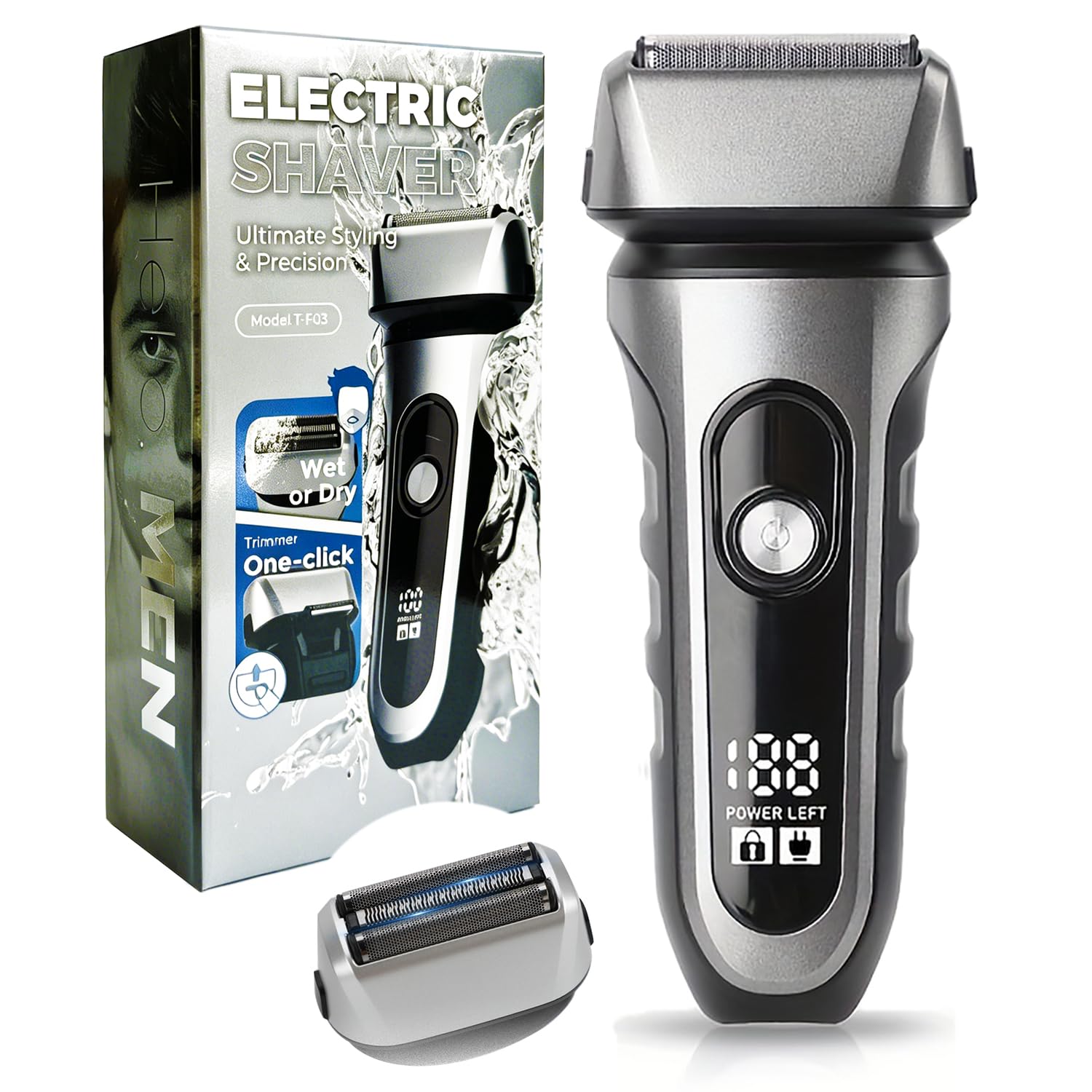 FEYIBA Foil Shaver for Men, Men's Rechargeable Electric Face Razor