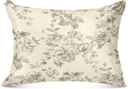 Fundas de almohada de felpa de flores de colores claros, fundas de almohada de lujo súper suaves y acogedoras con cierre de cremallera, tamaño disponible en Yaxa Peru