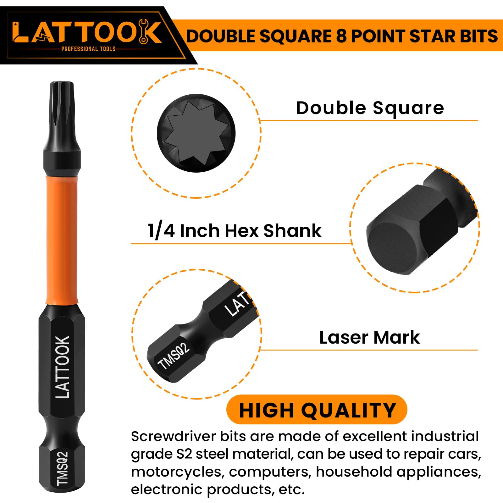 8ビットモックアップ z2zed1b Amazon.com: Double Square 8 Point Star Bit Set, LATTOOK