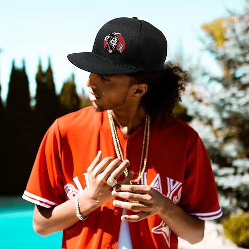 Miniatura 7 de Negi Snapback Hats for Men Black hat Skull Flat Bill Mens Blank Hats Trucker Cool