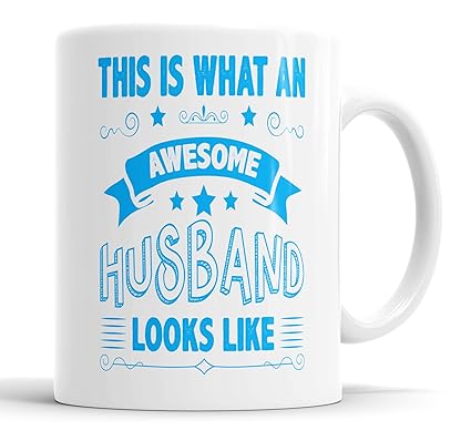 This is What an Awesome Husband Looks Like Mug Humour, Joke, Leaving Present, Friend Gift Cup Birthday Christmas, Ceramic Mugs