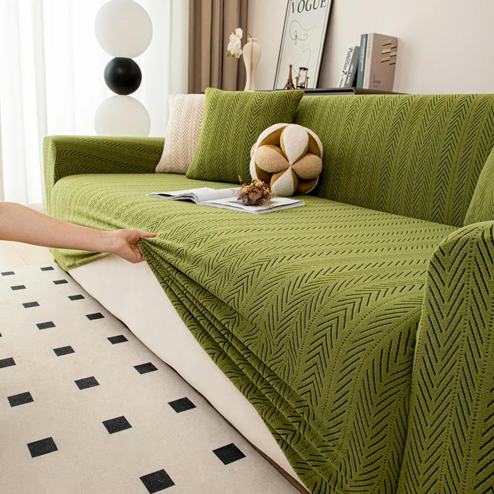 Housse de canapé jacquard extensible et antidérapante pour la protection de salon