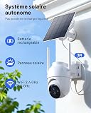 BOOPEX 2K Outdoor Surveillance Camera Solar Battery 2 Cam Kit with Base Station, 360° PTZ Wireless Camera with 32G Local Memory, No Fees, AI Detection, Colour Night Vision 2-Way Audio, 5G/2.4G WiFi - 7