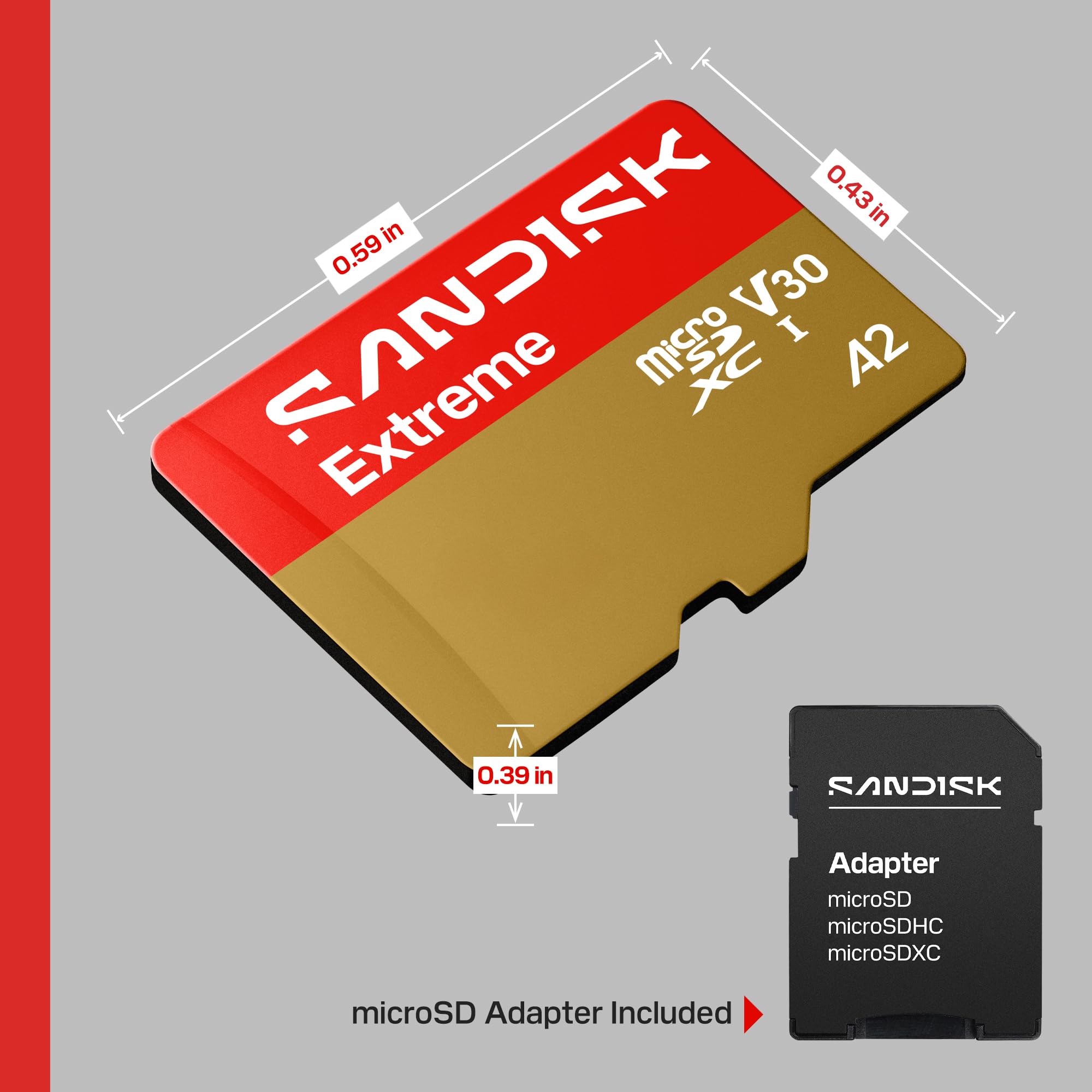 SanDisk Karta microSDXC Extreme 2 TB + adapter SD (do smartfonów, kamer akcji, dronów, prędkości do 240 MB/s, 4K UHD) RescuePRO Deluxe, UHS-I, U3, V30