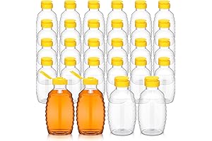 Honey Bottles with Gold Drip-Free Lids Pro