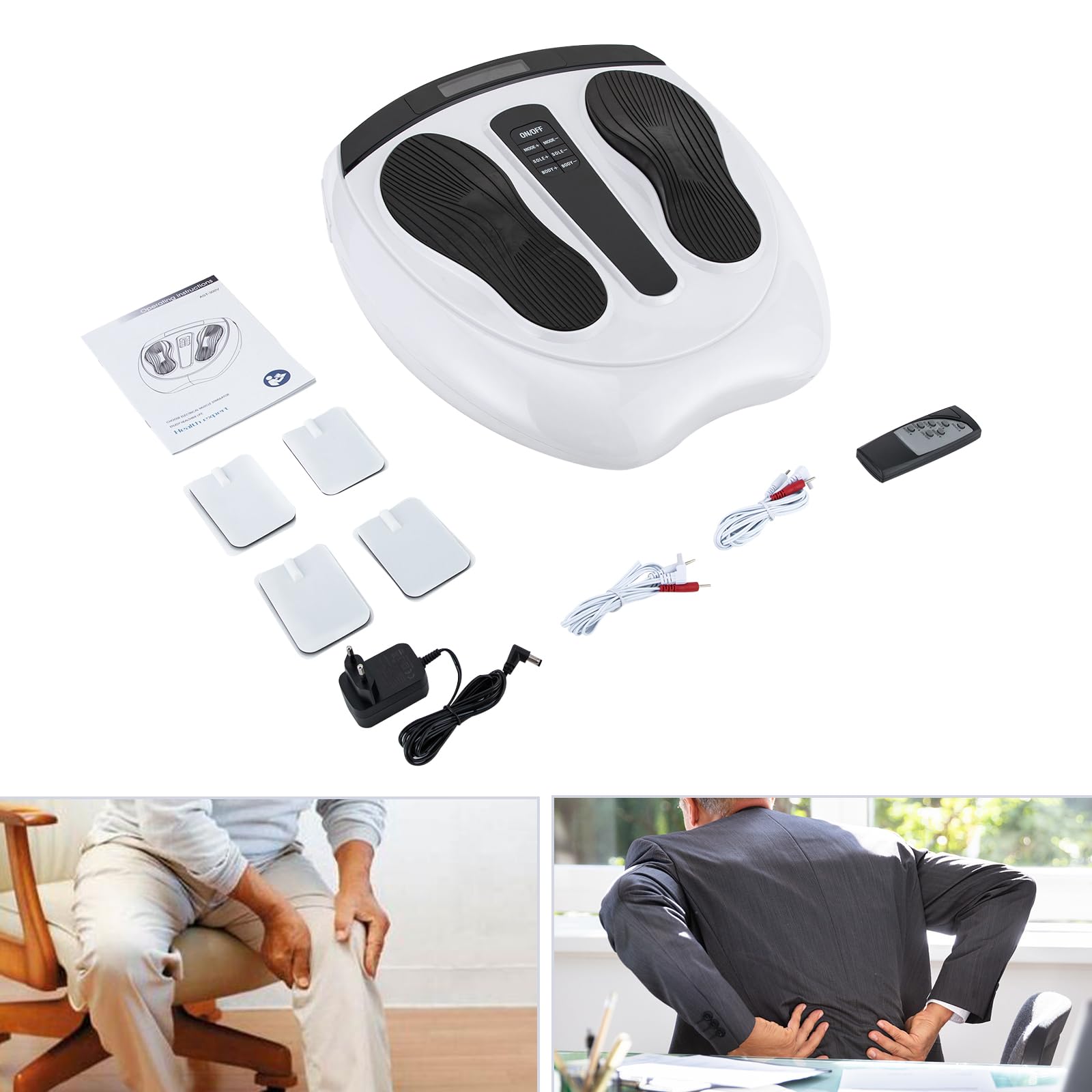 Fussmassagegerät, Shiatsu Bein Fussmassage Elektrisches Wärmefunktion mit Fernsteuerung, Fuß Reflexzonen Massage zur Linderung und Reduzierung von Fußschmerzen, Schüttelfros