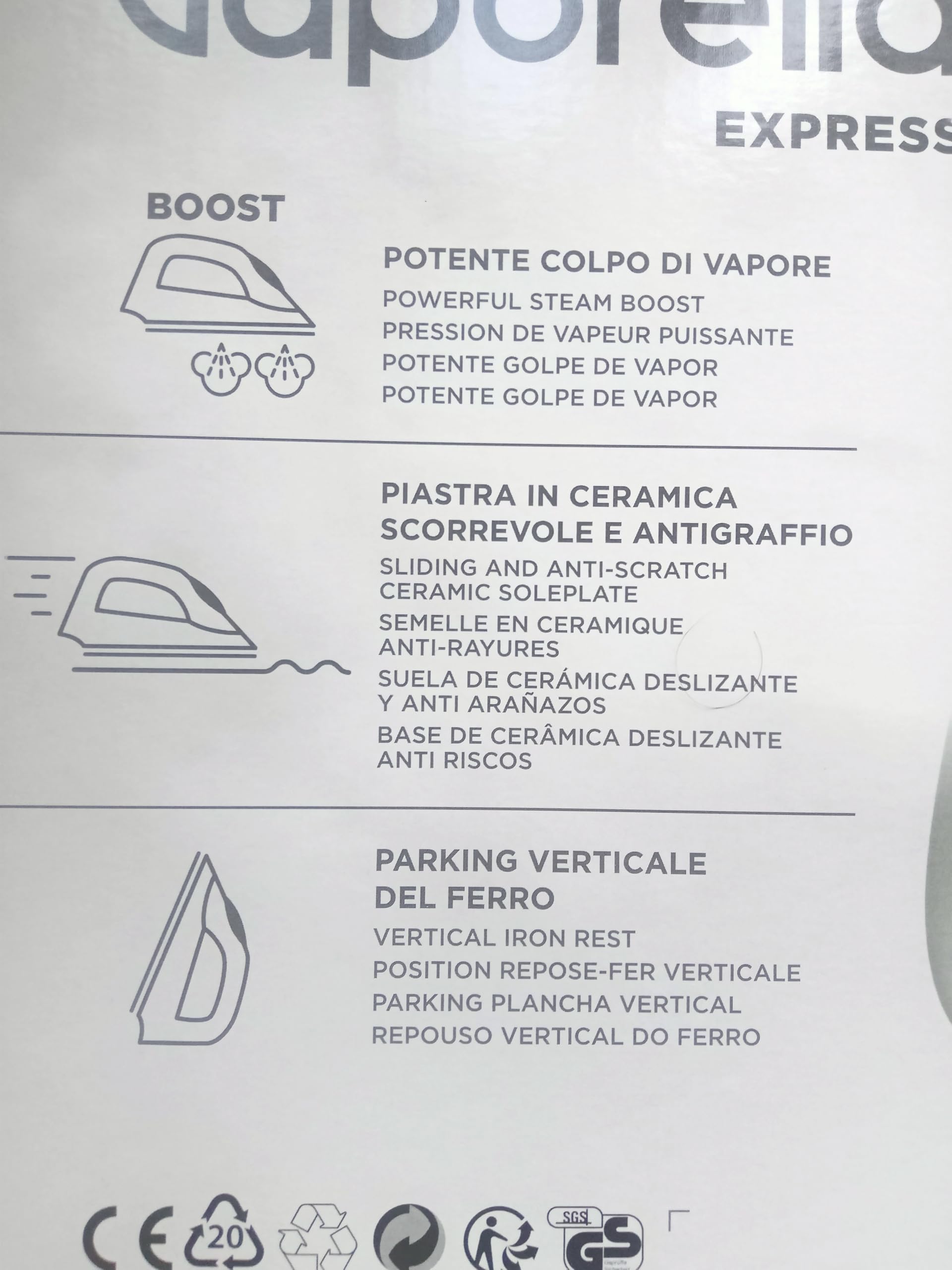 POLTI Planchas de Vapor de la Marca Modelo Ferro Car.Continua VAPORELLA Express VE30.30