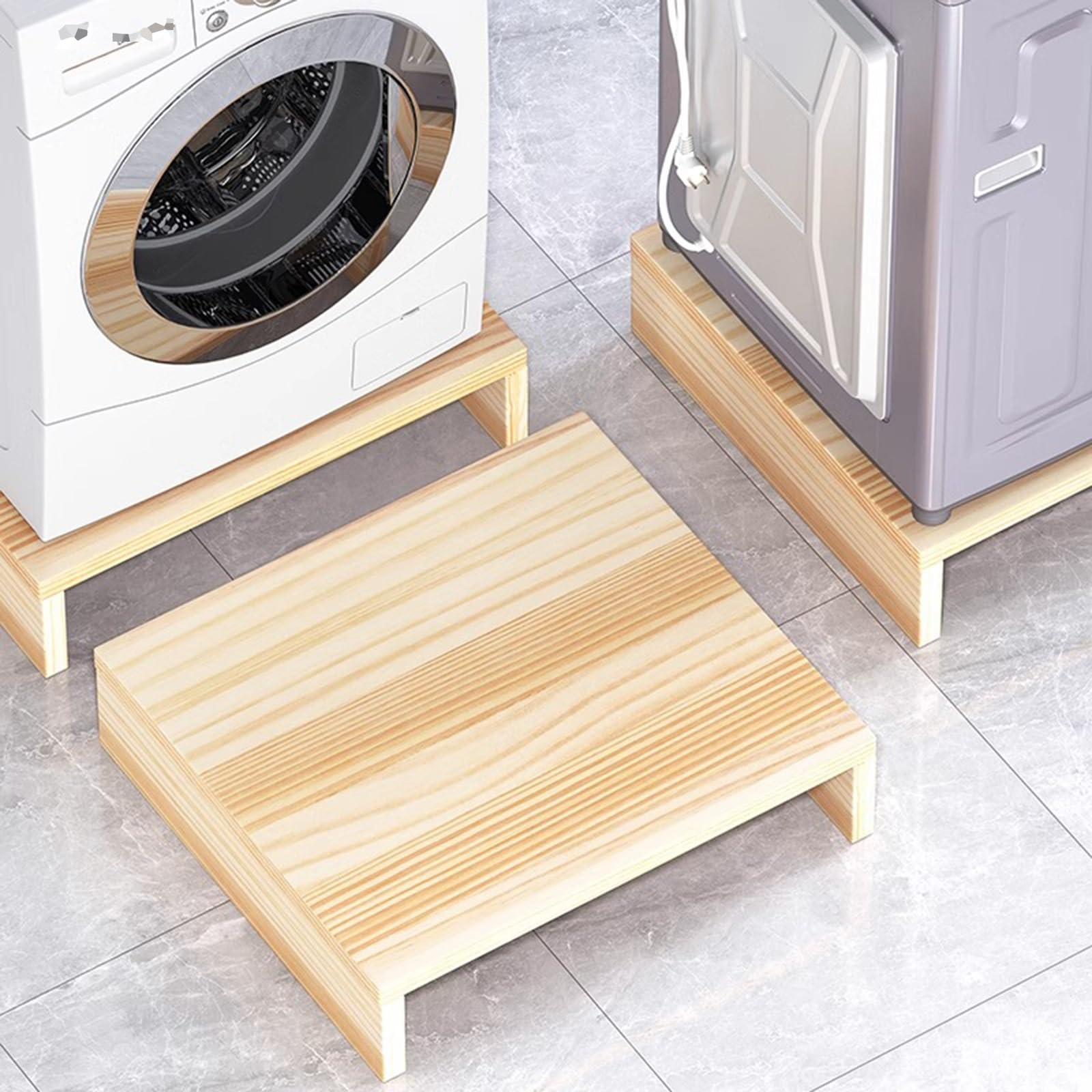 WIGING Magazzino Supermercato Scaffali da Pavimento, Legno Resistente All'umidità Pallet da Pavimento, Rialzo di 6cm/10cm Vassoio di Base per Cucine per Garage Cucine Negozi(50x40x10cm)