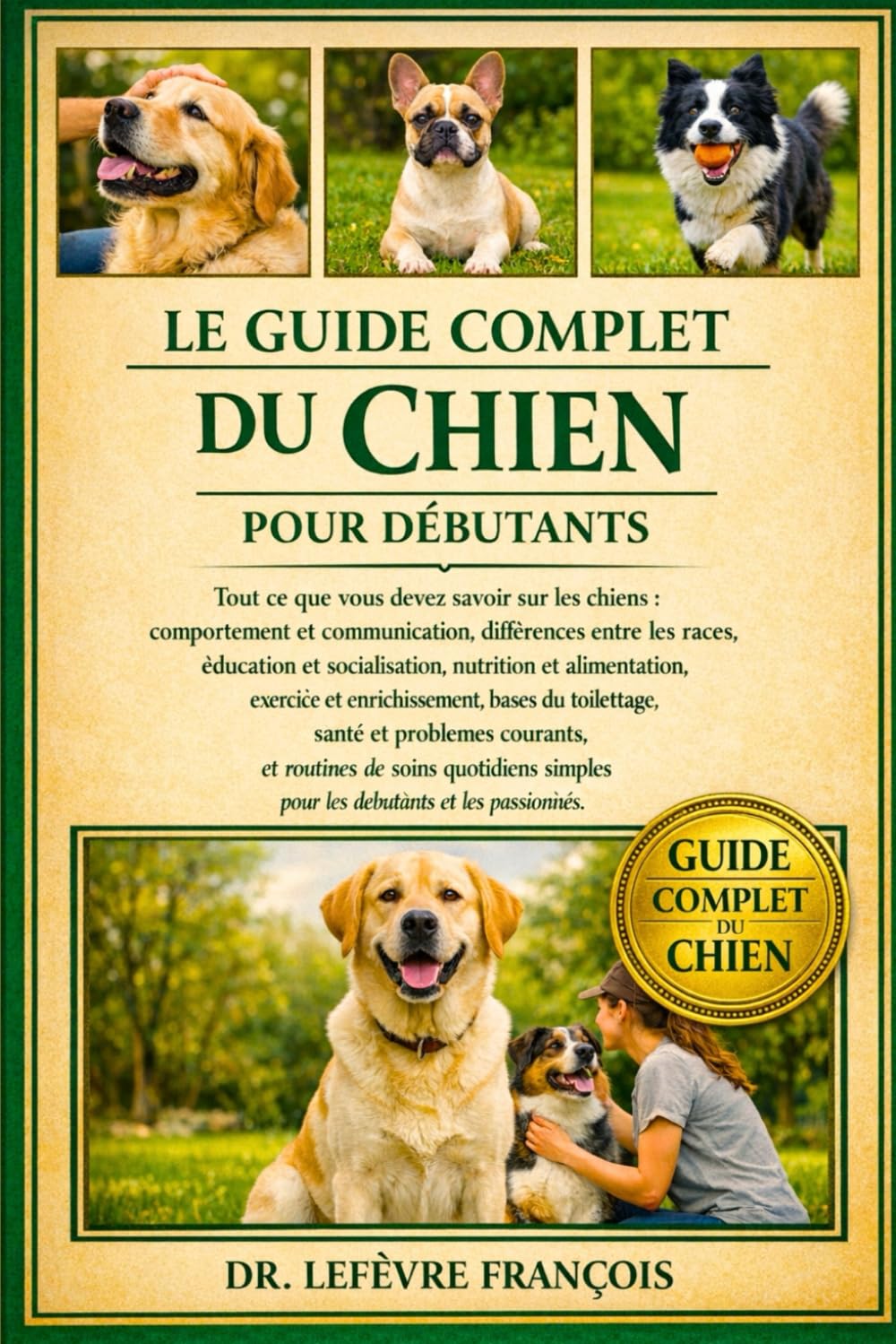 LE GUIDE COMPLET DU CHIEN POUR DÉBUTANTS: Tout ce que vous devez savoir sur les chiens : comportement et communication, différences entre les races, ... simples pour les débutants et les passionnés.