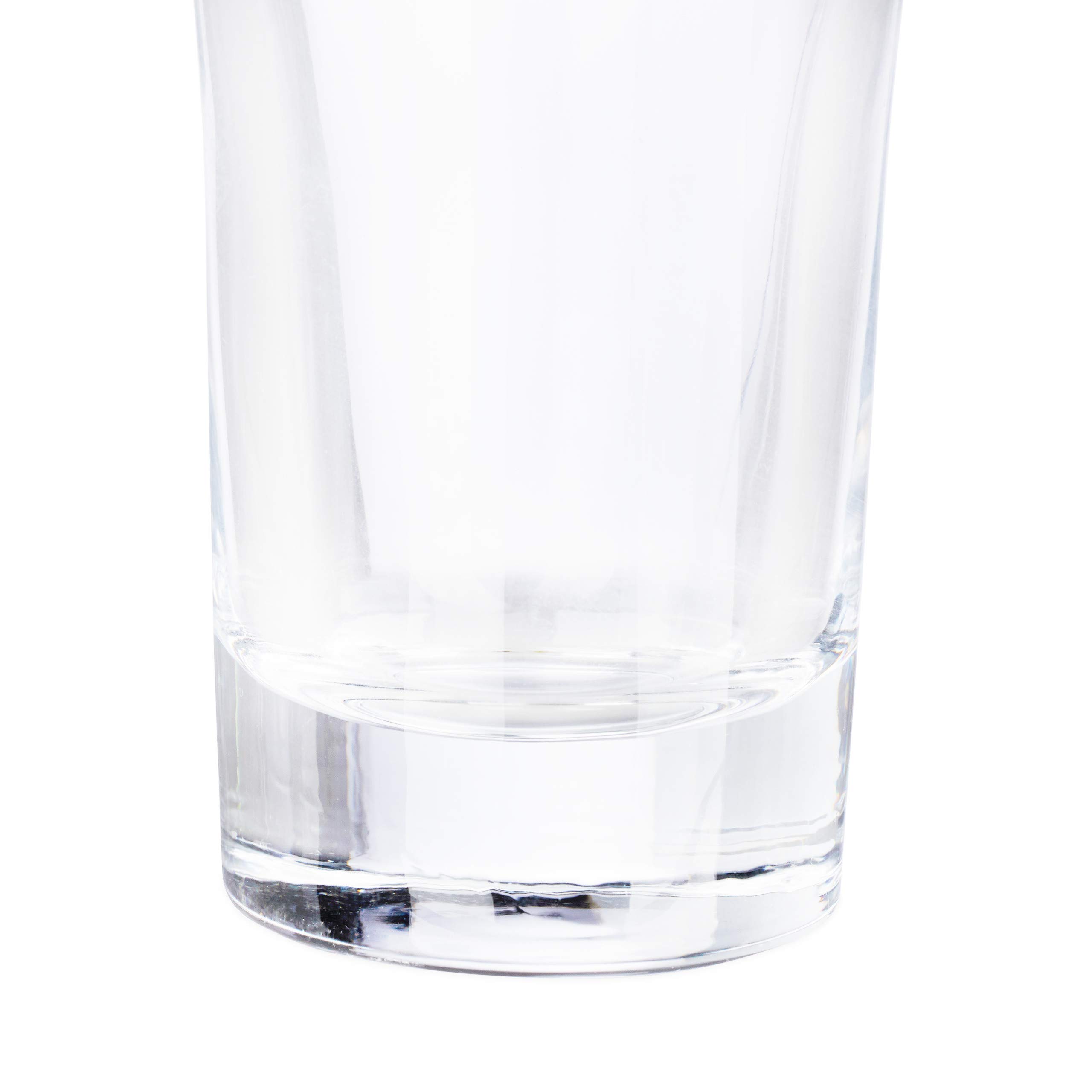 Relaxdays Set de seis vasos para chupitos, Juego de vasos para tequila, 4 cl, Apto para lavavajillas, Transparente