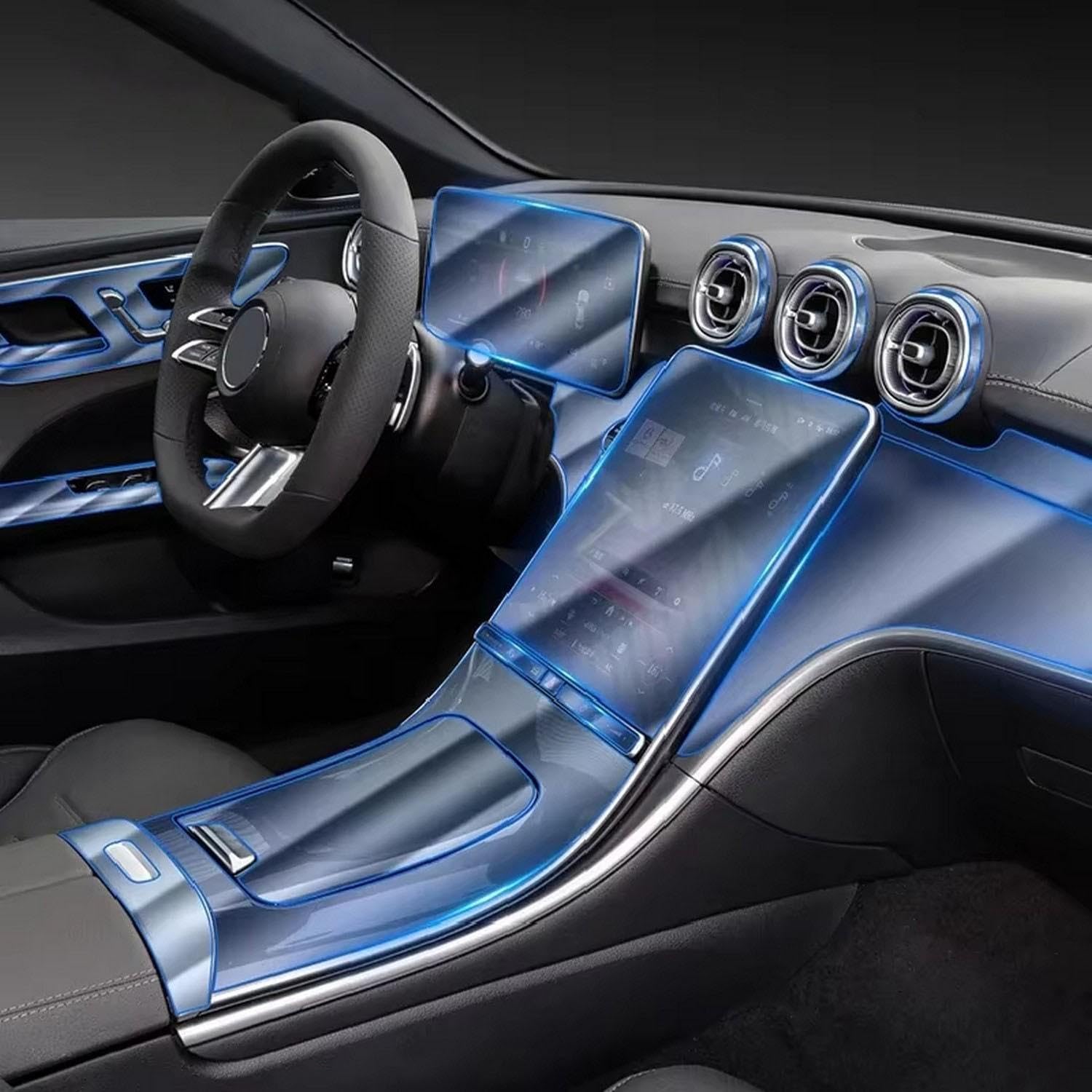 Film PPF anti-rayures Mercedes W206 protection console en TPU