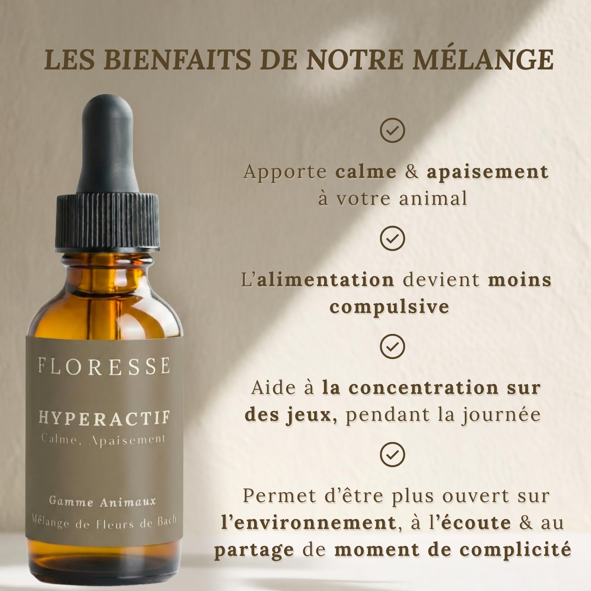 Conseil Fleur de Bach® – Fleurs de Bach Animaux Hyperactifs 30ml +1 OFFERT – Cure complète – Apaisement, calme, canalisation – Élixir floral traditionnel – Lot 2 flacons - Élixir floral traditionnel