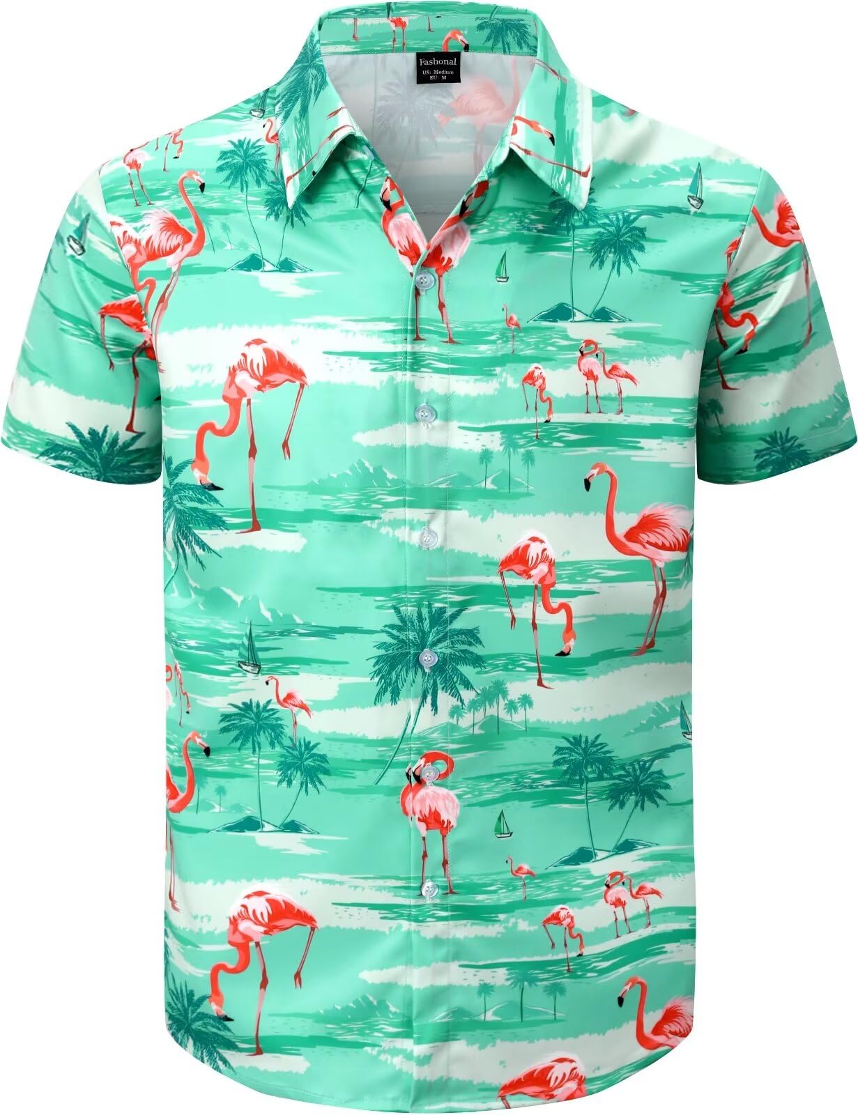 Men's Hawaiian Shirt Button Down Summer Short Sleeve Shirt