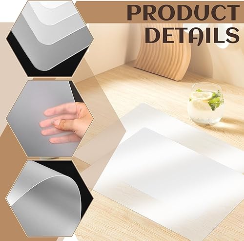Miniatura 10 de Tecmisse 30 manteles individuales de plástico resistentes al calor, lavables, manteles individuales transparentes para mesa, comedor, cocina,