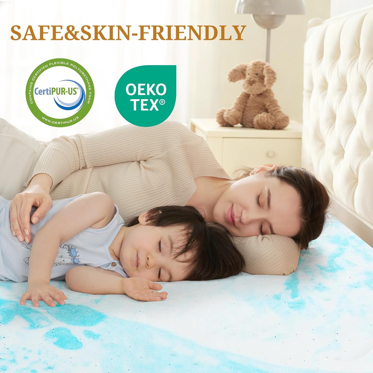 Mattress Topper Full, 3 Inch Gel Infused Memory Foam Mattress Topper, Pressure Relief, Mattress Pad, Breathable Bed Topper, CertiPUR-US Certified - Image 5