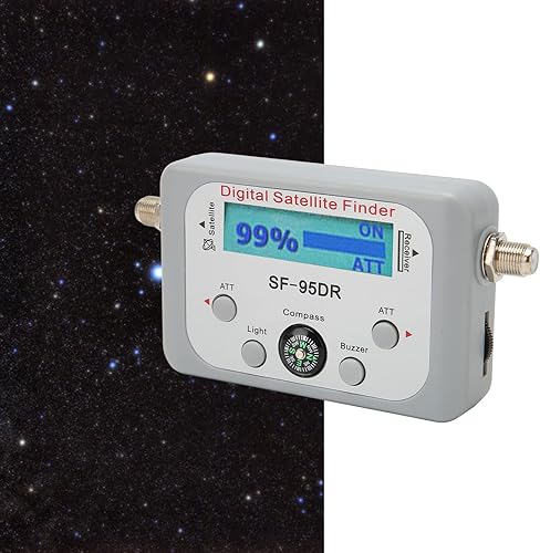 Miniatura 3 de Medidor de satélite digital, medidor de satélite con función de zumbador ATT de 950 a 2150 MHz con medidor de fuerza para DirecTV