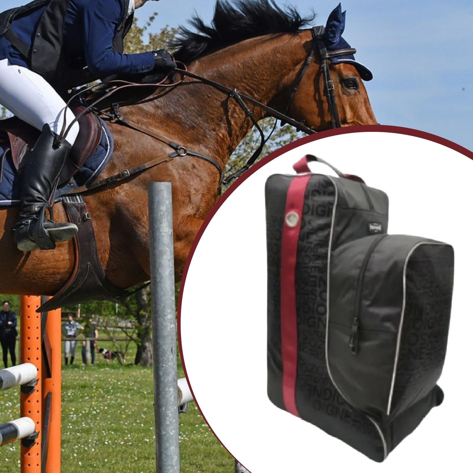 Sac à Bottes d'Équitation en Tissu Oxford, Grand Sac à Bottes Hautes avec Poignée Renforcée, Sac de Transport, Organisateur, équipement d'équitation pour Sport, Randonnée, Voyage