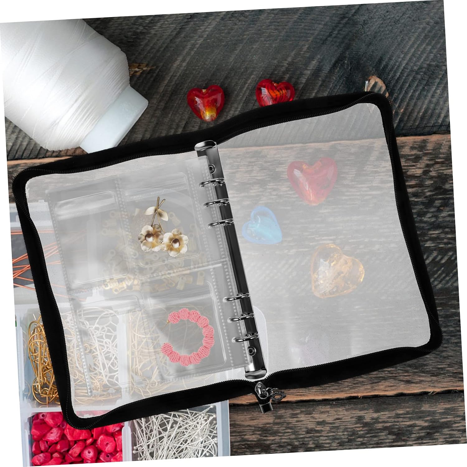 Portable Anti Oxidation Jewelry Storage Book for Earrings, Rings, Necklaces
