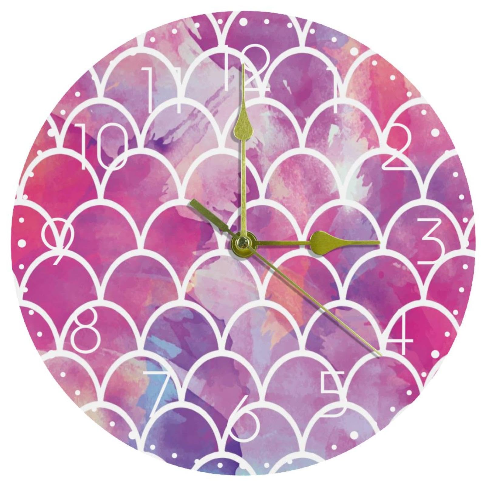 Horloge murale décorative mosaïque rose cadeau original pour la maison