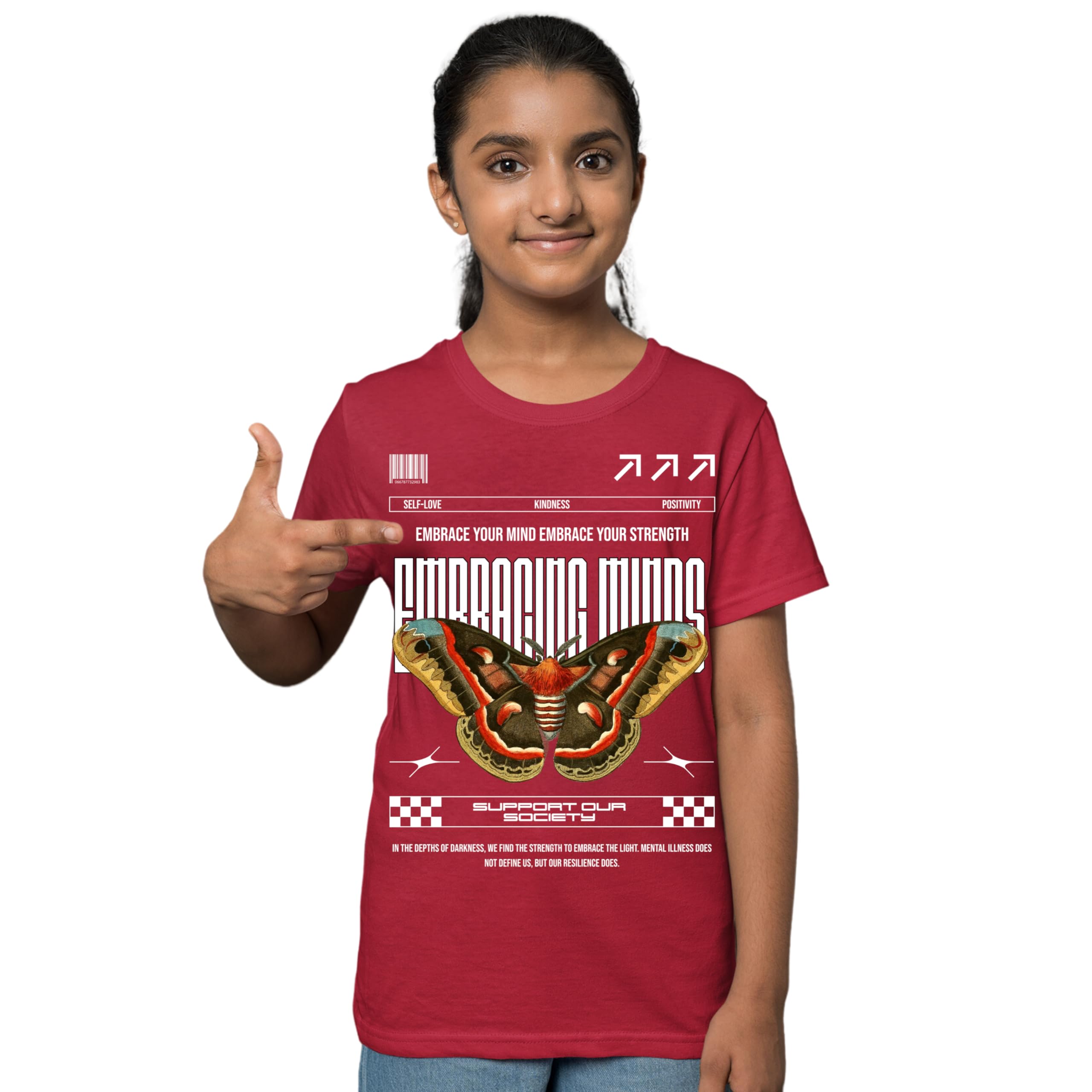 TeeSlix Cotton Unisex t-Shirt for Boys Girls | Regular Fit 100% Cotton| Printed, Half Sleeves, Soft Durable Fabric red T-Shirt (12-13 Years) 3