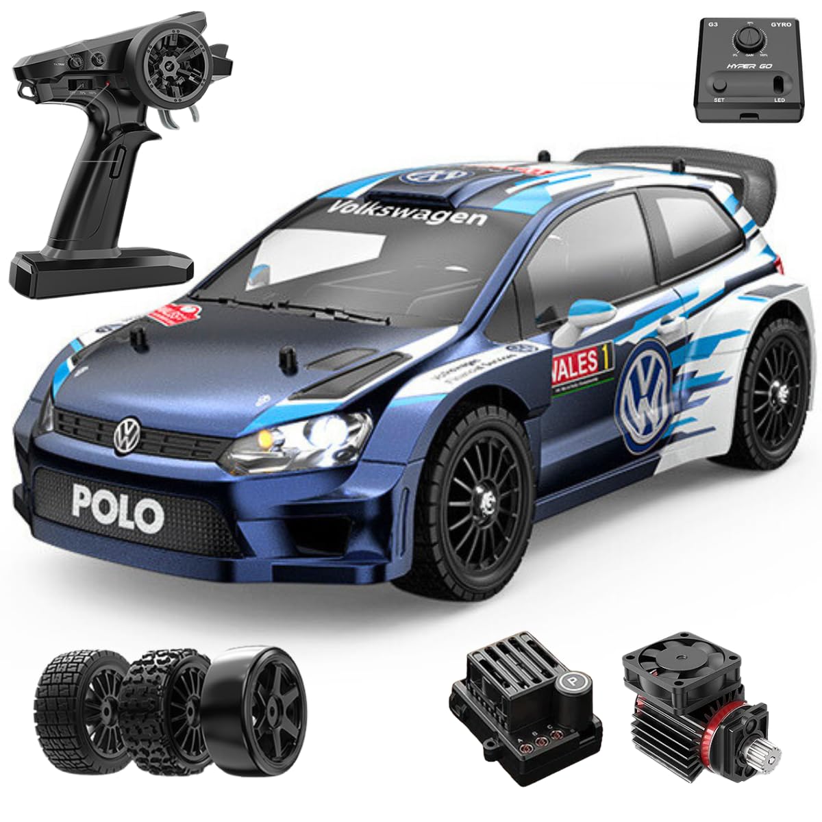 Brushless RC Rally Car MJX 14304 Hyper Go, 1/14 Scale VW Polo