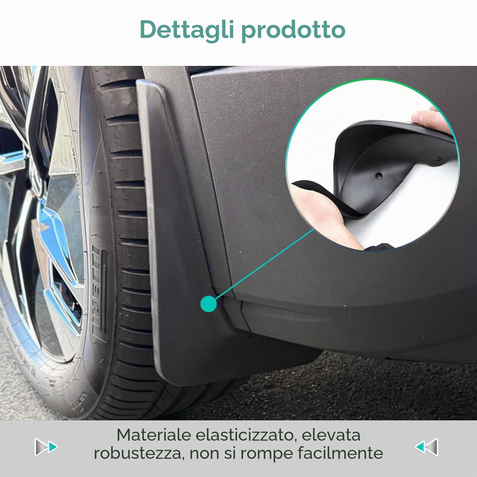 GAFAT Compatibile con VW ID.4 ID.5 GTX Pro Parafango 2021-2025 2026, Facelift ID4 2025 Paraspruzzi Anteriore e Posteriore, Non Necessita di fori in Plastica ABS, ID.4 Accessori (4 Pezzi)
