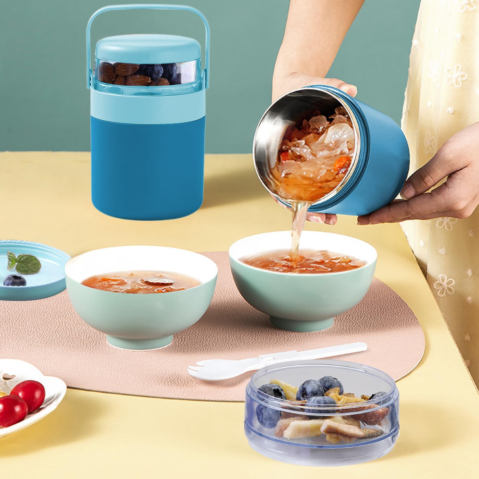 Termico Yogurt Refrigerato Tazza per Cereali e Avena Latte per Yogurt