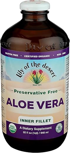 Lily of the Desert Organic Aloe Vera Juice Inner Fillet – 32 fl oz by Lily Of The Desert