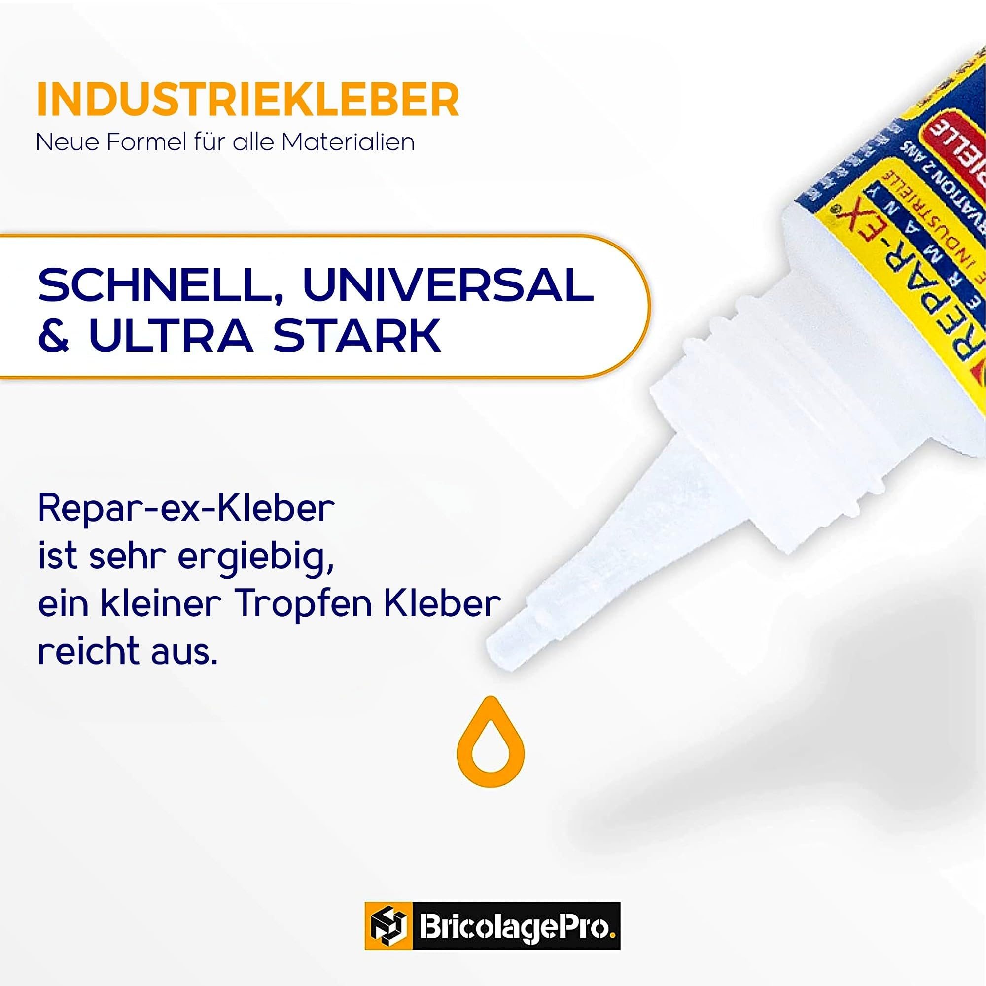 Repar-ex Industriekleber-Set – 6-teilig: Sekundenkleber, Verstärkungspulver, Aktivator, Klebstoffentferner & Primer – Extrem haltbar auf Holz, Metall, Kunststoff & Glas