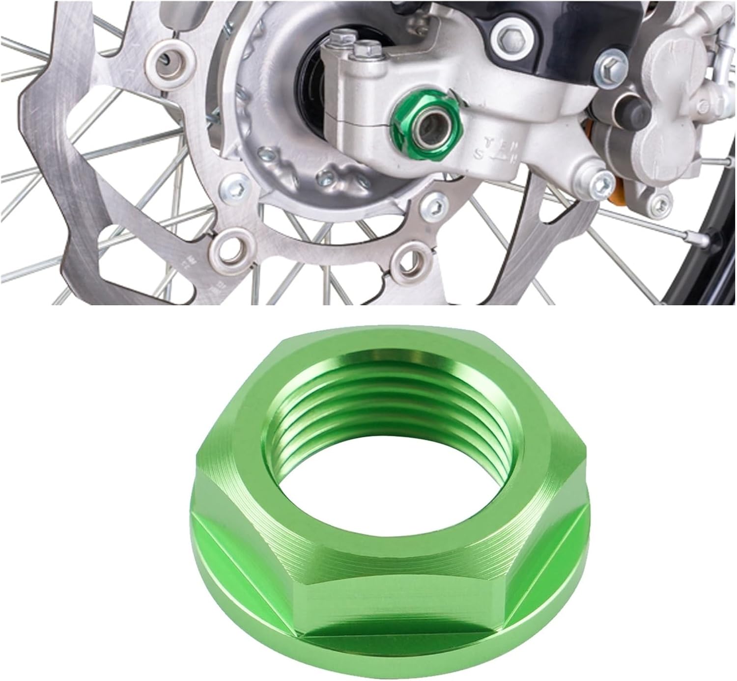 Compatible with KX125 KX250 2004-2008 KX250F KX450F 2006-2018 KX 250 450 2019-2021 KLX450R M18XP1.5 Front Wheel Axle Nut(Blue)