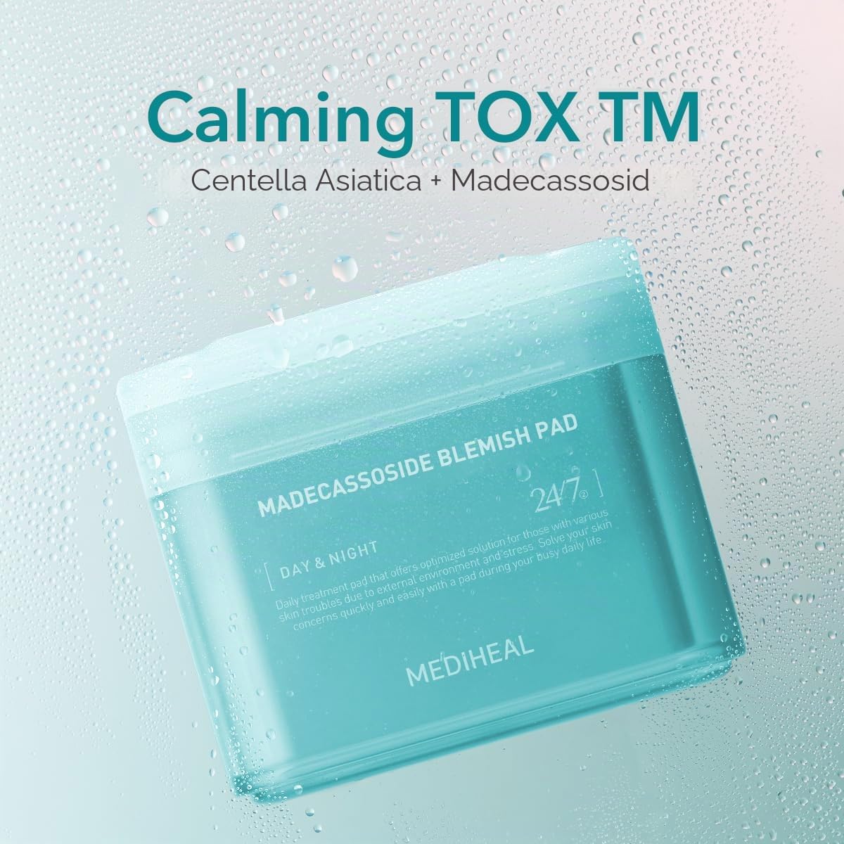 (Nur Nachfüllen) Mediheal Madecassoside Blemish Pad (100 Pads) – Gesichtswasser Pads aus Baumwolle für Anti-Makel bis zu verbessertem ungleichmäßigen Hautton – Vegane Mullpads