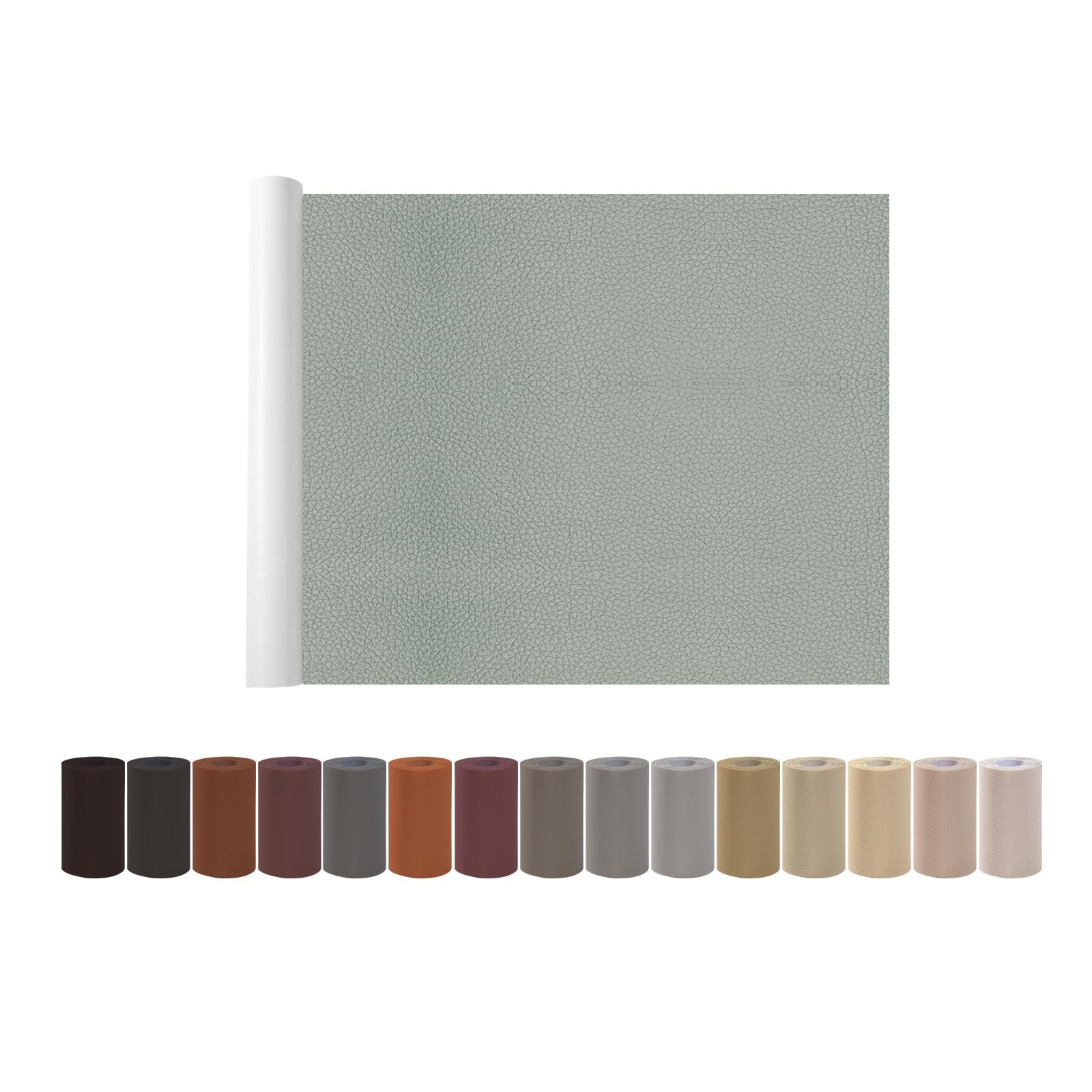 Leather Repair Patch Tape Kit Grey 17 x 61 Self Adhesive Leather Repair Patch for Furniture, Couch, Sofa, Car Seats,Office Chair,Vinyl Repair Kit