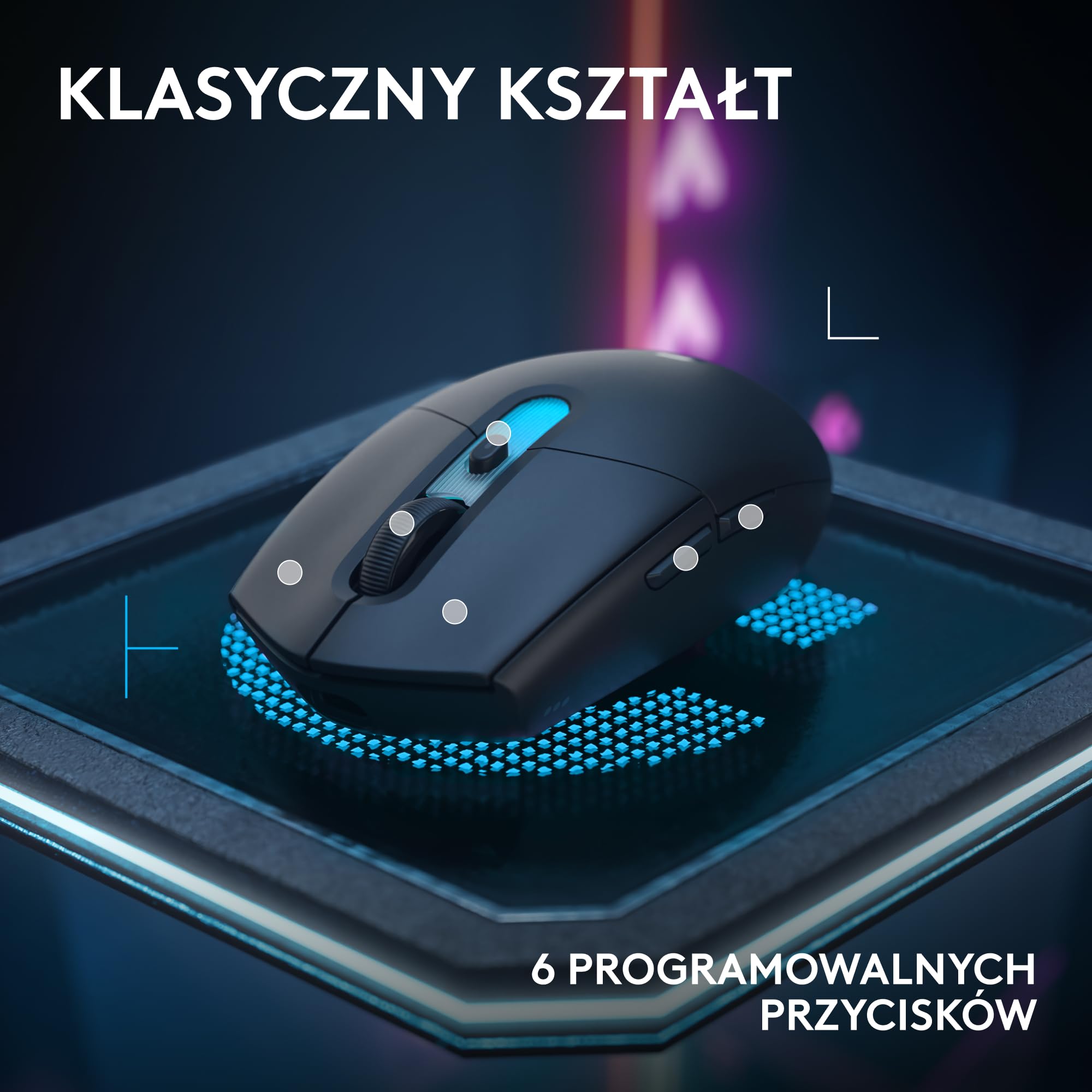 Logitech G G316 X 98, klawiatura do gier,8 kHz,wymienne sprężynujące przełączniki,konstrukcja uszczelkowa,US INT'L QWERTY+G305 X SUPERLIGHT bezprzewodowa mysz gamingowa,lekka 61 g ładowalna, PC-Czarny