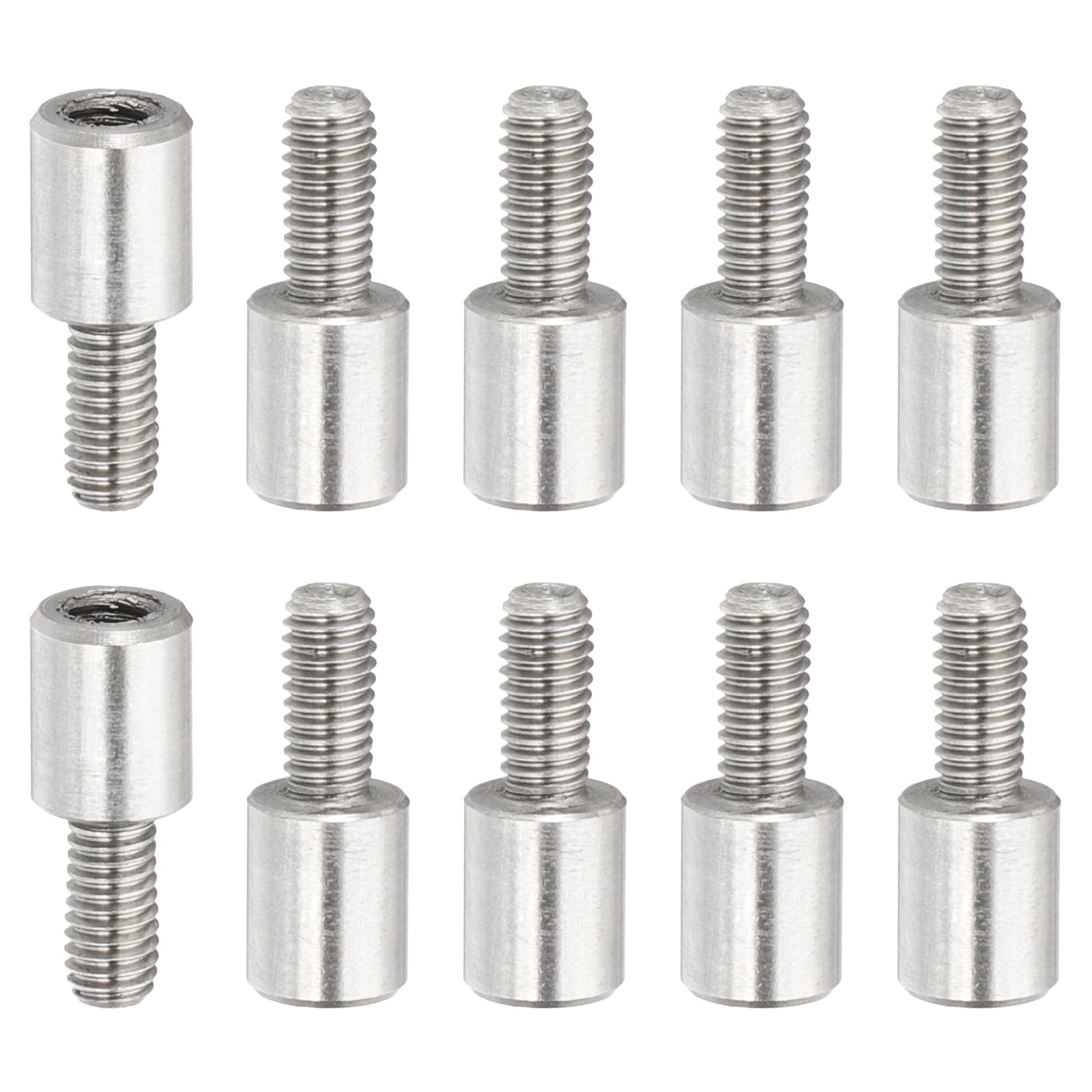 PATIKIL 10 Pcs M3x8+6mm Stainless Steel Standoff Extension Posts Screws,Metric Male Female Thread Adapters Spacer for PCB,Quadcopter Drone,Computer & Circuit Board Assortment Kit