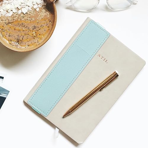 Miniatura 5 de Aswewamt 6 soportes elásticos para cuadernos, 7 pulgadas, de piel sintética, ajustable, para bolígrafo, portalápices, correas para cuadernos,