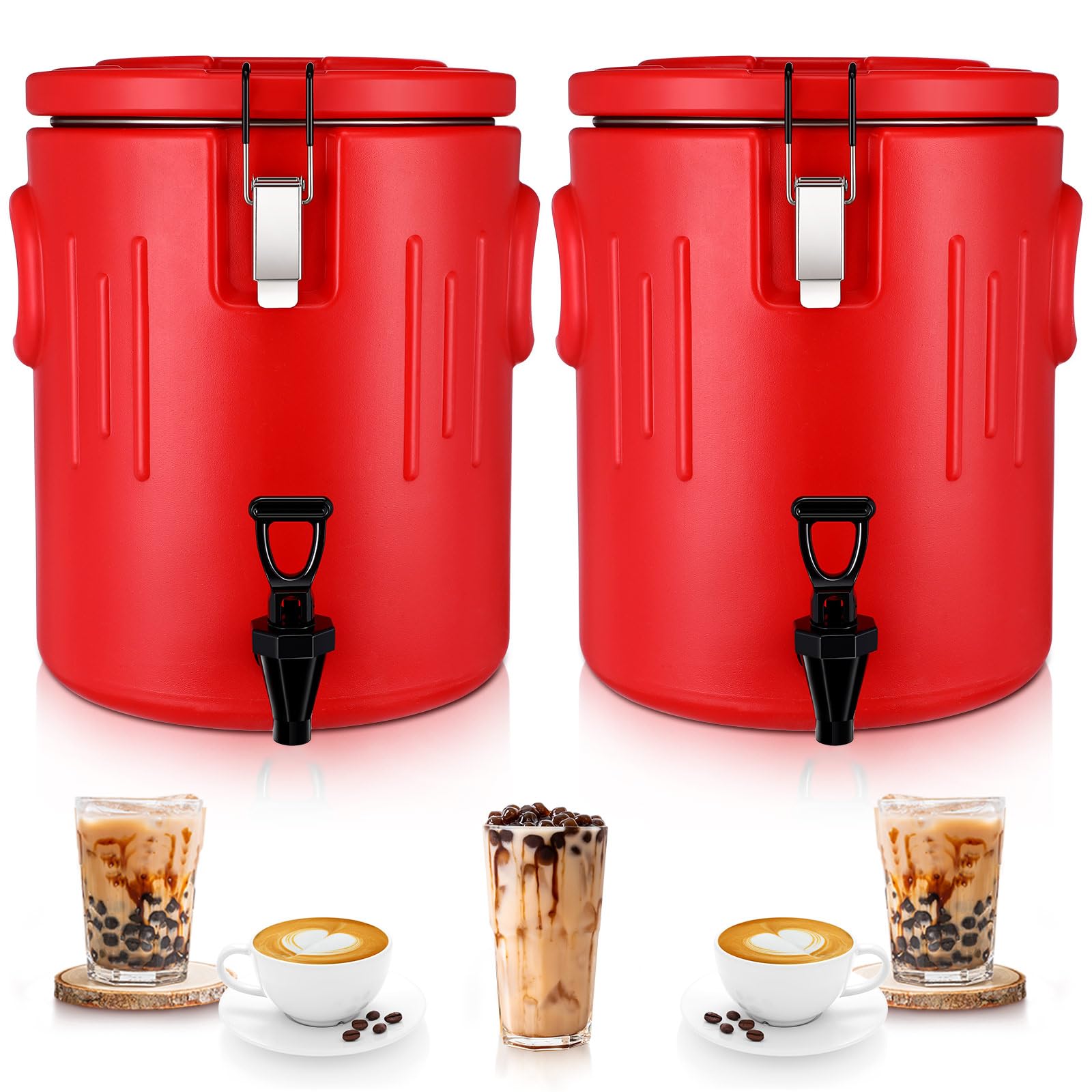 Nuogo 2 Pcs 3.5 Gallon Insulated Beverage Dispenser with Stainless