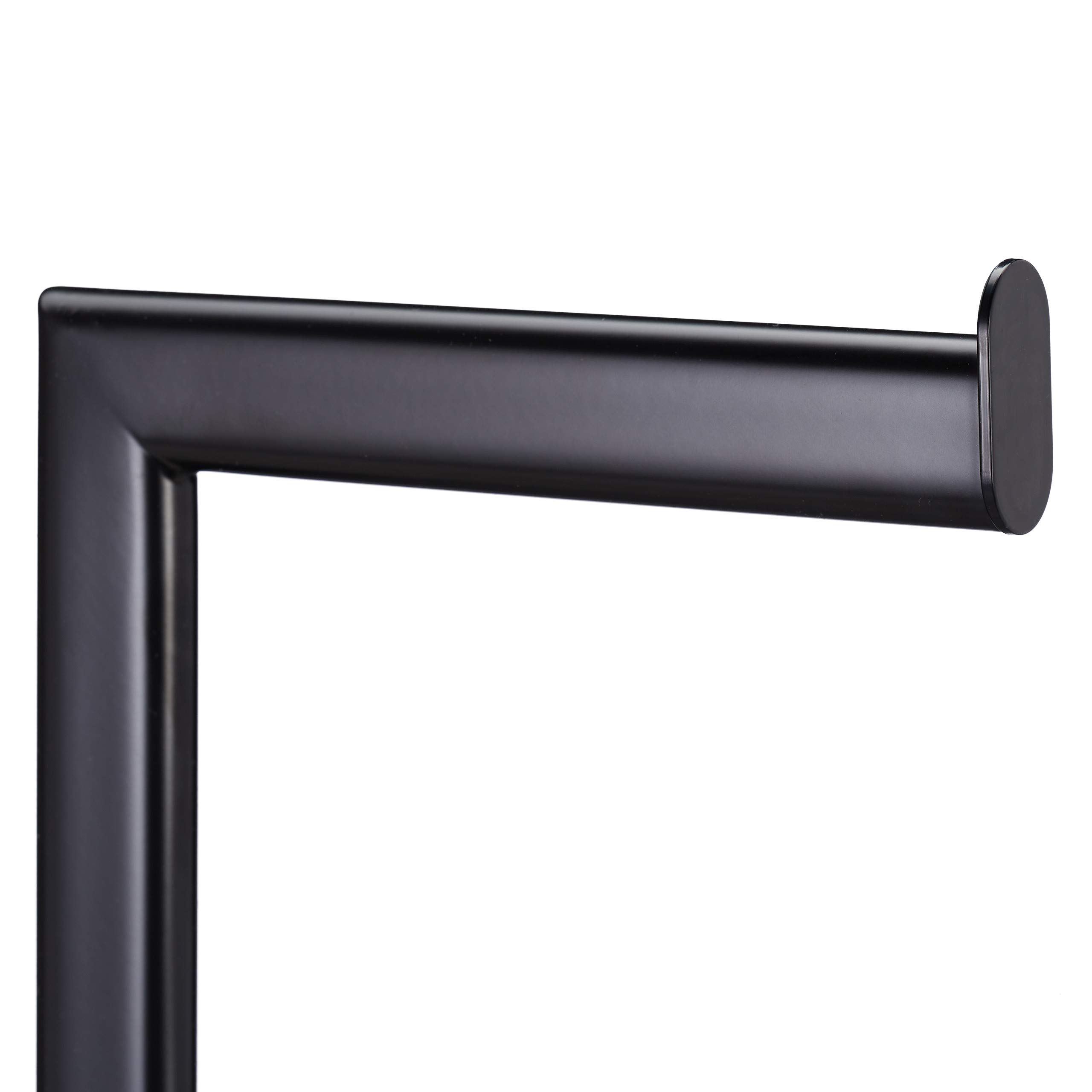 Relaxdays Set di Accessori per WC con Piantana Portarotolo, Porta Scopino, Autoportante, HxLxP: 72 x 25 x 20 cm, Nero