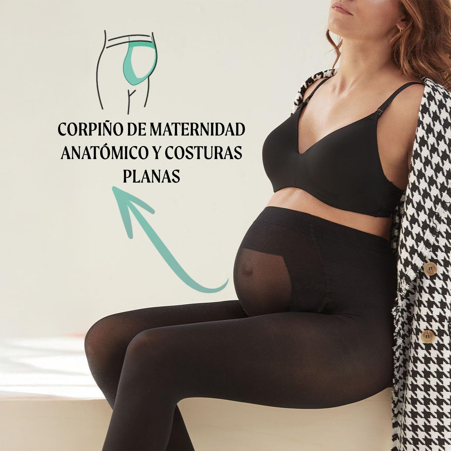 CALZITALY 2 Pares Medias Premama Opacas | Panty Para Futura Mama | 40 Den | Negro, Azul Marino | S, M, L, XL | Calcetería Italiana | (M, Negro)