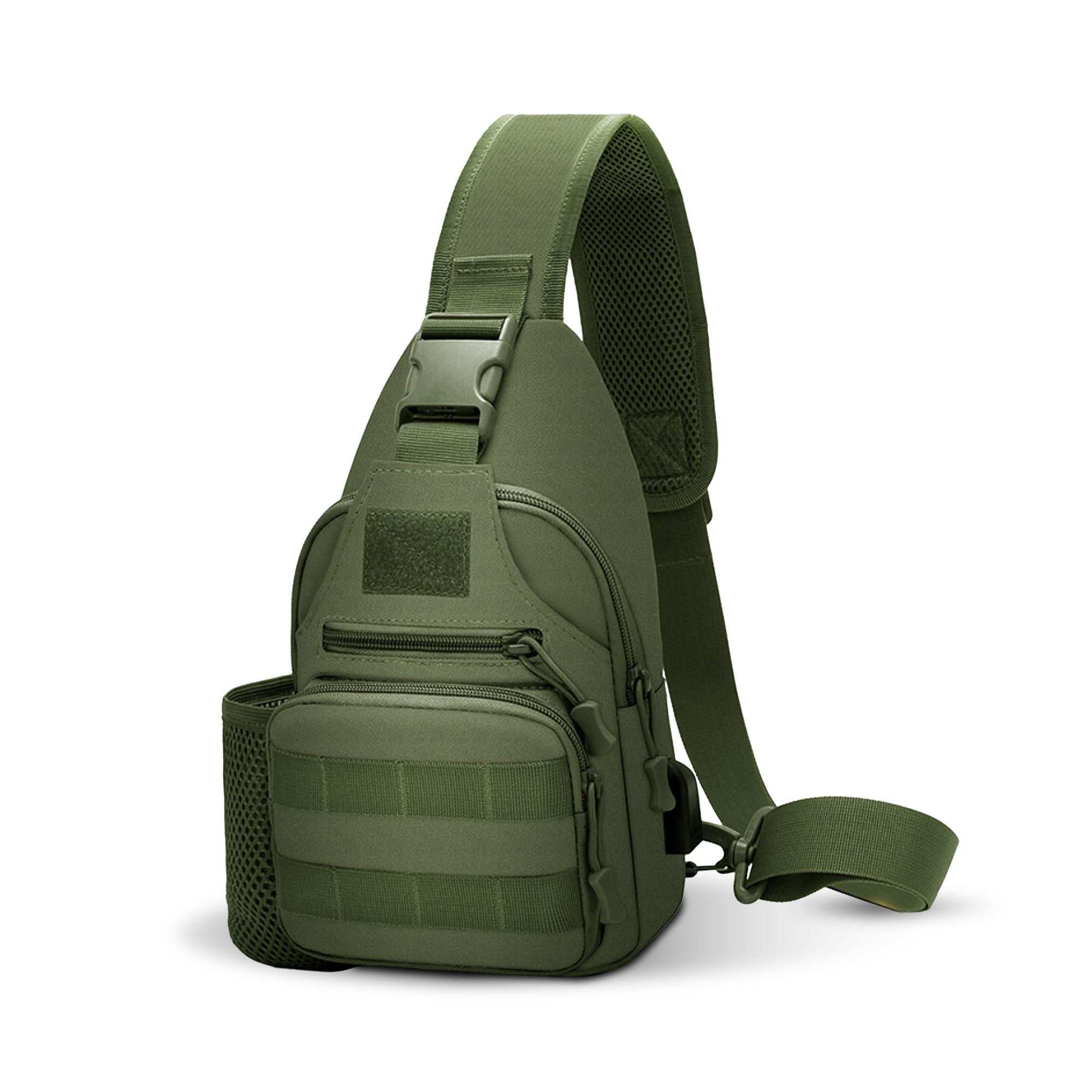 CARRY TRIP OUTDOORS Sling Chest Bag, 900D Nylon Tactical MOLLE Compact Crossbody Hiking Cycling Pack-image-16