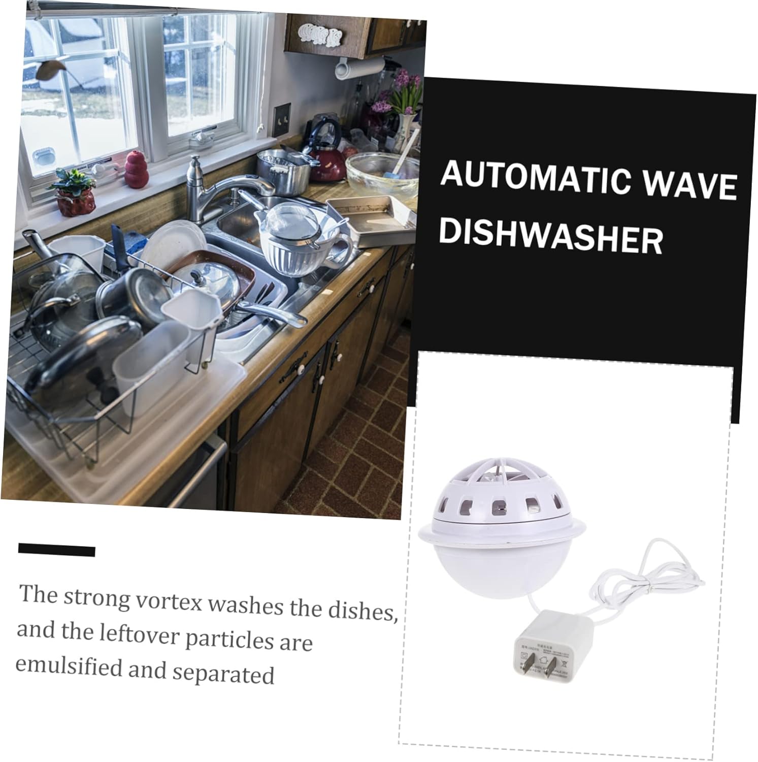 Portable Mini Dishwasher Cleaner for Kitchen Sink USB Rechargeable Dish Washer for Fruits and Vegetables Cleaning Compact Household Dishwashing Machine