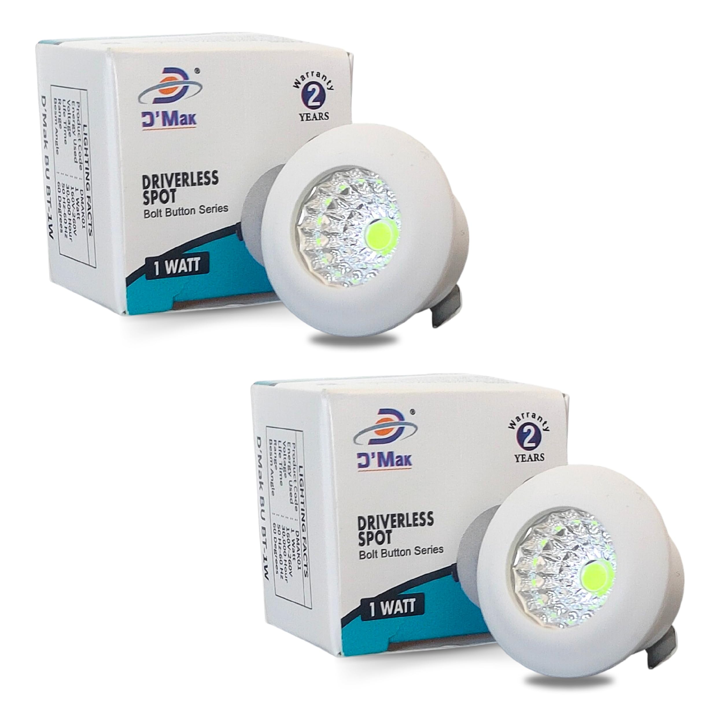 D'Mak 1 Watt Round LED Button COB Green Focus Light for POP/Recessed Lighting (Green, Pack of 2)-image-28
