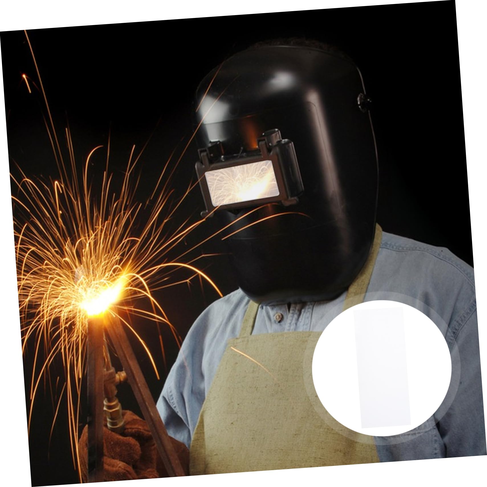Didiseaon 100piezas Lentes De Soldadura Transparentes Para Casco De Soldadura Equipo De Protección Para Soldadores De Vidrio Para Mayor Visibilidad