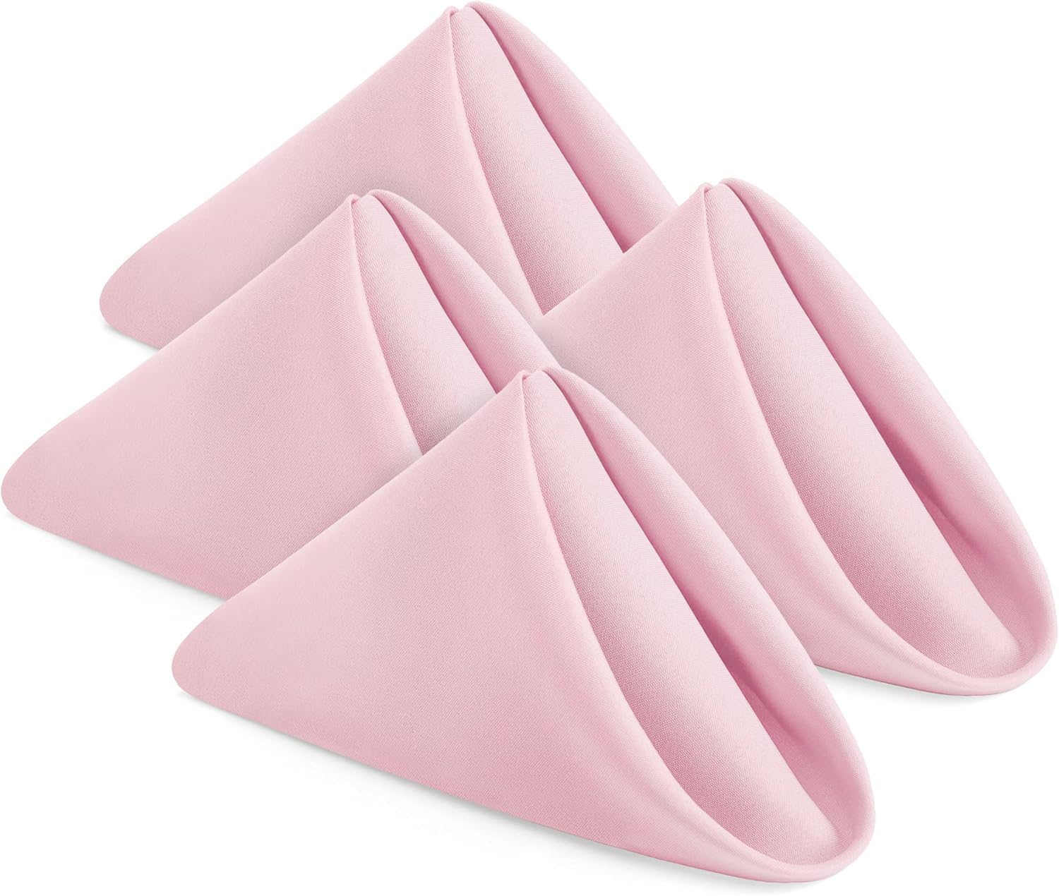 Utopia Home [24 Pack, Pink] Cloth Napkins 20x20 Inches, 100% Polyester Dinner Napkins with Hemmed Edges, Washable Napkins Ideal for Parties, Weddings and Dinners