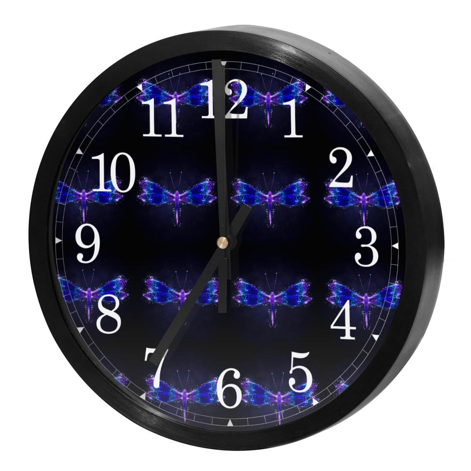 Horloge murale silencieuse libellule pour une cuisine ou une école moderne