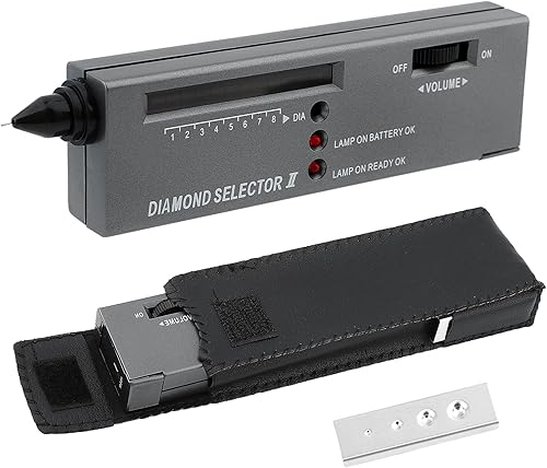 Probador de diamantes portátil con plataforma de prueba y estuche de transporte, selector de diamantes de joyería Pluma probador de gemas para