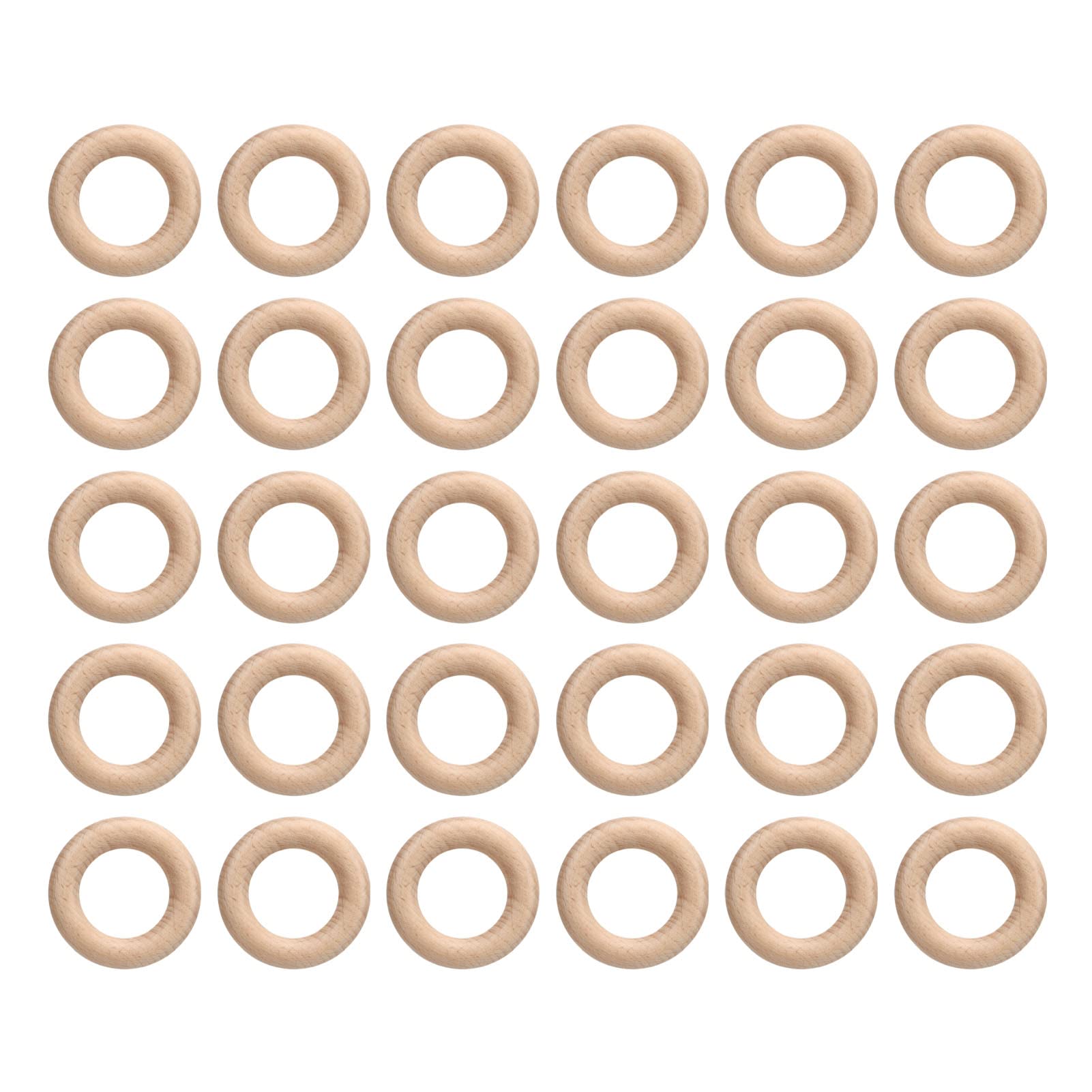 30 Prozent Buchenholzholzringe, unvollendete Ringe, Kreisringanhänger für Schmuckherstellung Handwende Makrameen Vorräte (6cm)