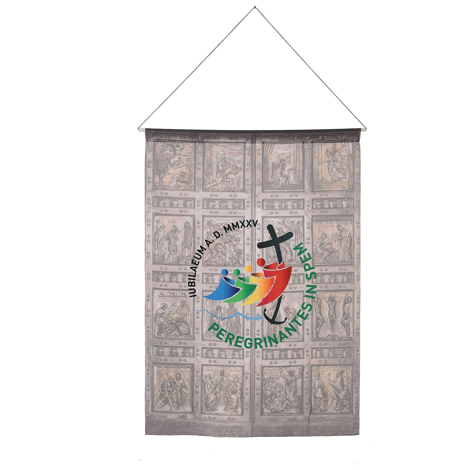 Holyart Stendardo Logo Ufficiale Giubileo Roma 2025 100x70 cm Porta Santa